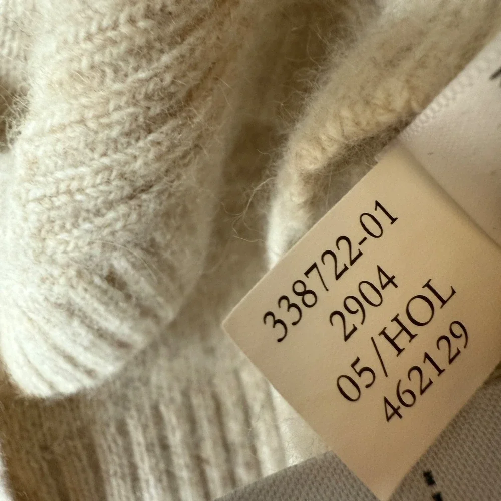 Banana Republic Angora Wool Cardigan Belted V Neck Soft Knit S Ivory Classic Fit - Picture 8 of 16